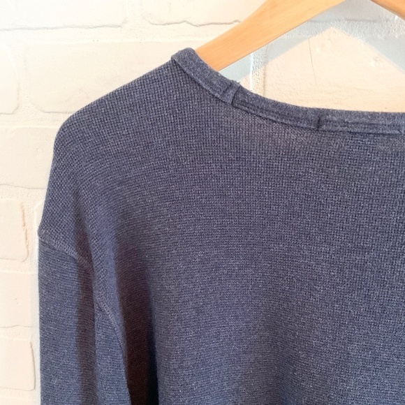 Field&Stream Men Tee Micro Waffle knit Henley thermal Long sleeve cotton Blue XL - Picture 11 of 11